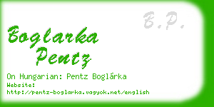 boglarka pentz business card