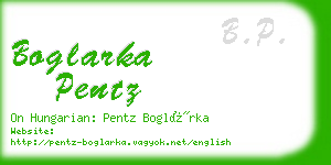 boglarka pentz business card